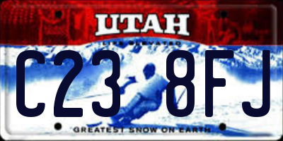 UT license plate C238FJ