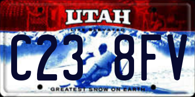 UT license plate C238FV