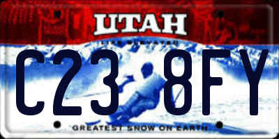 UT license plate C238FY