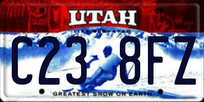 UT license plate C238FZ