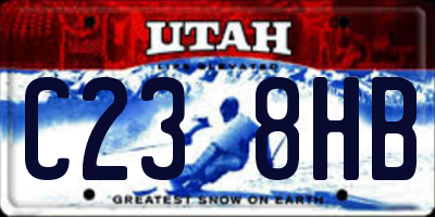 UT license plate C238HB