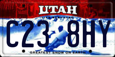 UT license plate C238HY