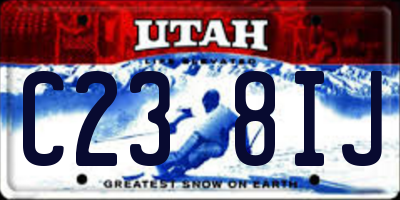 UT license plate C238IJ
