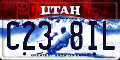 UT license plate C238IL