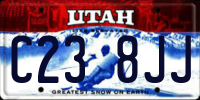 UT license plate C238JJ