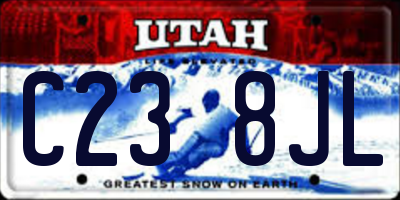 UT license plate C238JL