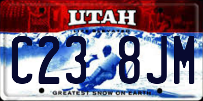 UT license plate C238JM