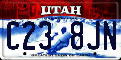 UT license plate C238JN