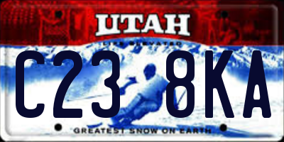 UT license plate C238KA