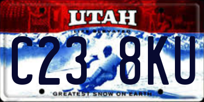 UT license plate C238KU