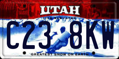UT license plate C238KW