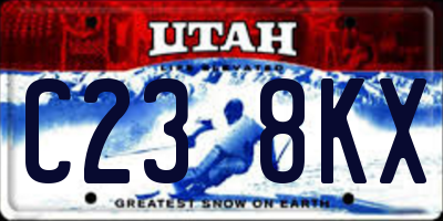 UT license plate C238KX