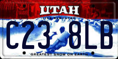 UT license plate C238LB