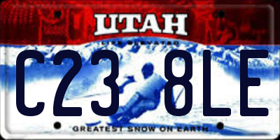 UT license plate C238LE