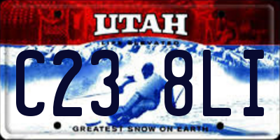 UT license plate C238LI