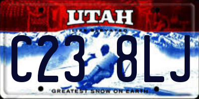 UT license plate C238LJ
