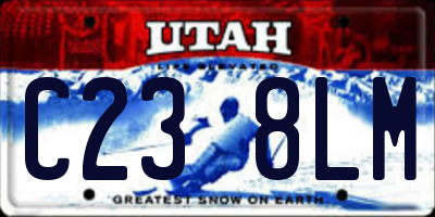UT license plate C238LM