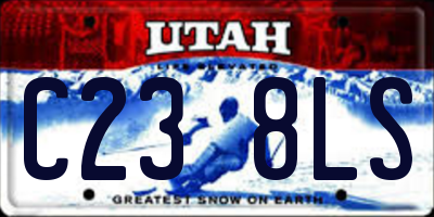 UT license plate C238LS
