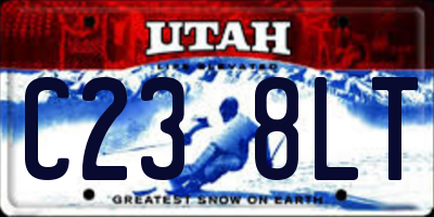 UT license plate C238LT