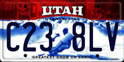 UT license plate C238LV