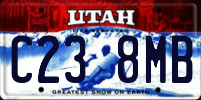 UT license plate C238MB