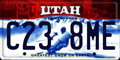 UT license plate C238ME