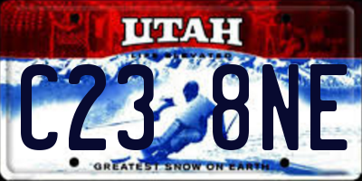 UT license plate C238NE