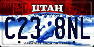 UT license plate C238NL