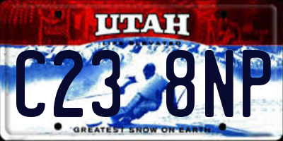 UT license plate C238NP