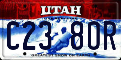 UT license plate C238OR