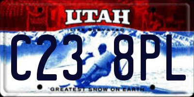 UT license plate C238PL