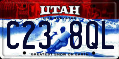 UT license plate C238QL
