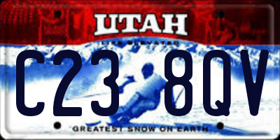 UT license plate C238QV