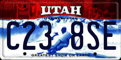 UT license plate C238SE