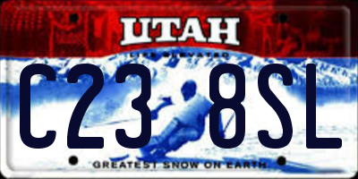 UT license plate C238SL