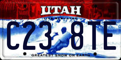 UT license plate C238TE