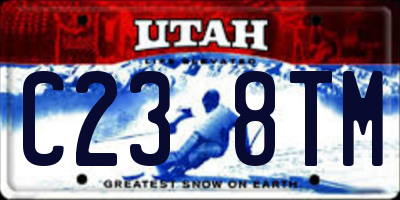 UT license plate C238TM