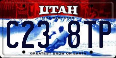 UT license plate C238TP