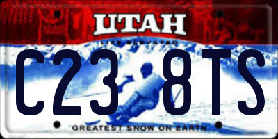 UT license plate C238TS