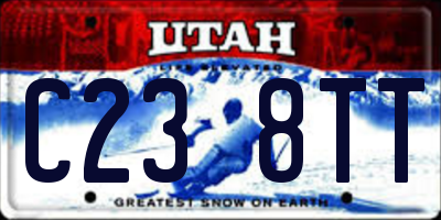 UT license plate C238TT