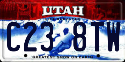 UT license plate C238TW