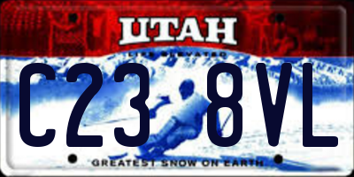 UT license plate C238VL