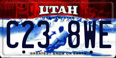 UT license plate C238WE