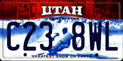 UT license plate C238WL