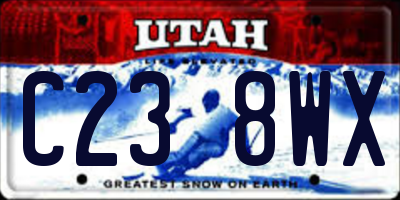 UT license plate C238WX