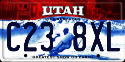 UT license plate C238XL