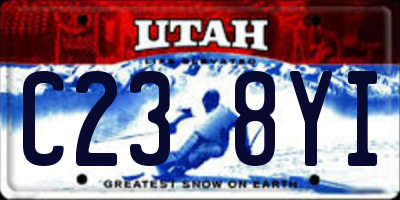 UT license plate C238YI