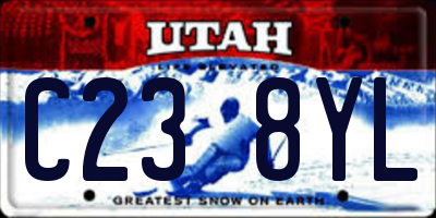 UT license plate C238YL
