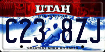 UT license plate C238ZJ