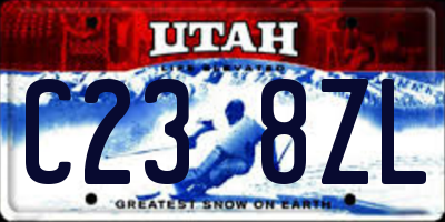 UT license plate C238ZL